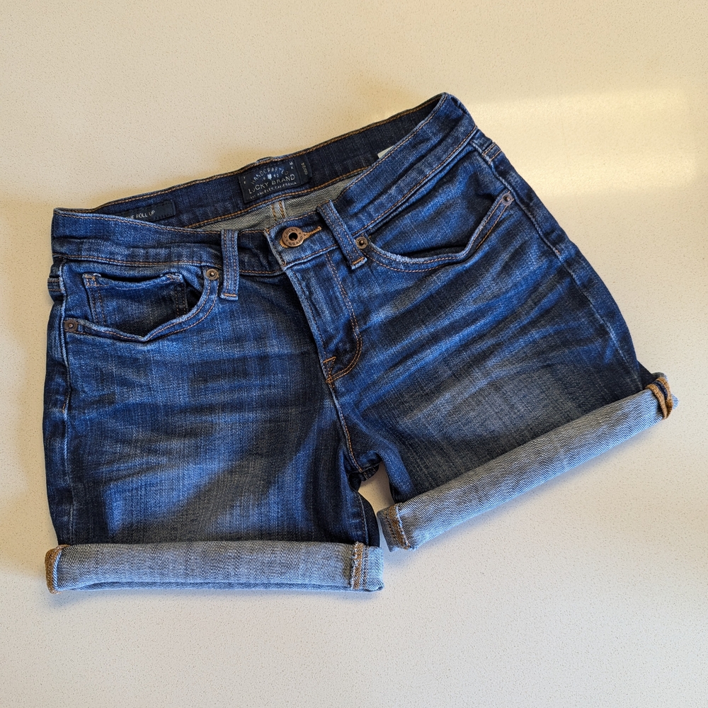 Lucky Brand | Size 24/00 | Blue Jean Shorts Classic Cut-Off Style - Picture 2 of 12